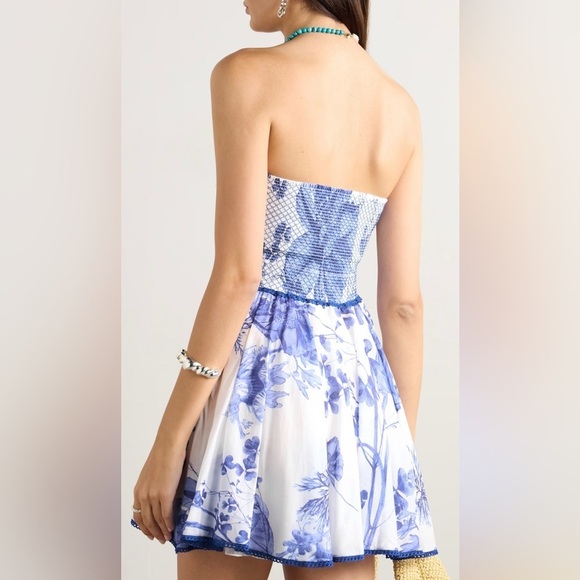 Charo Ruiz GUEILY SHORT DRESS blue and white NWT - Picture 4 of 11